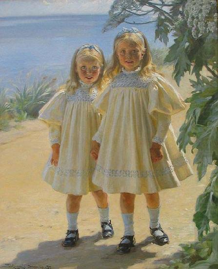 Peder Severin Kroyer The Benzon daughters china oil painting image